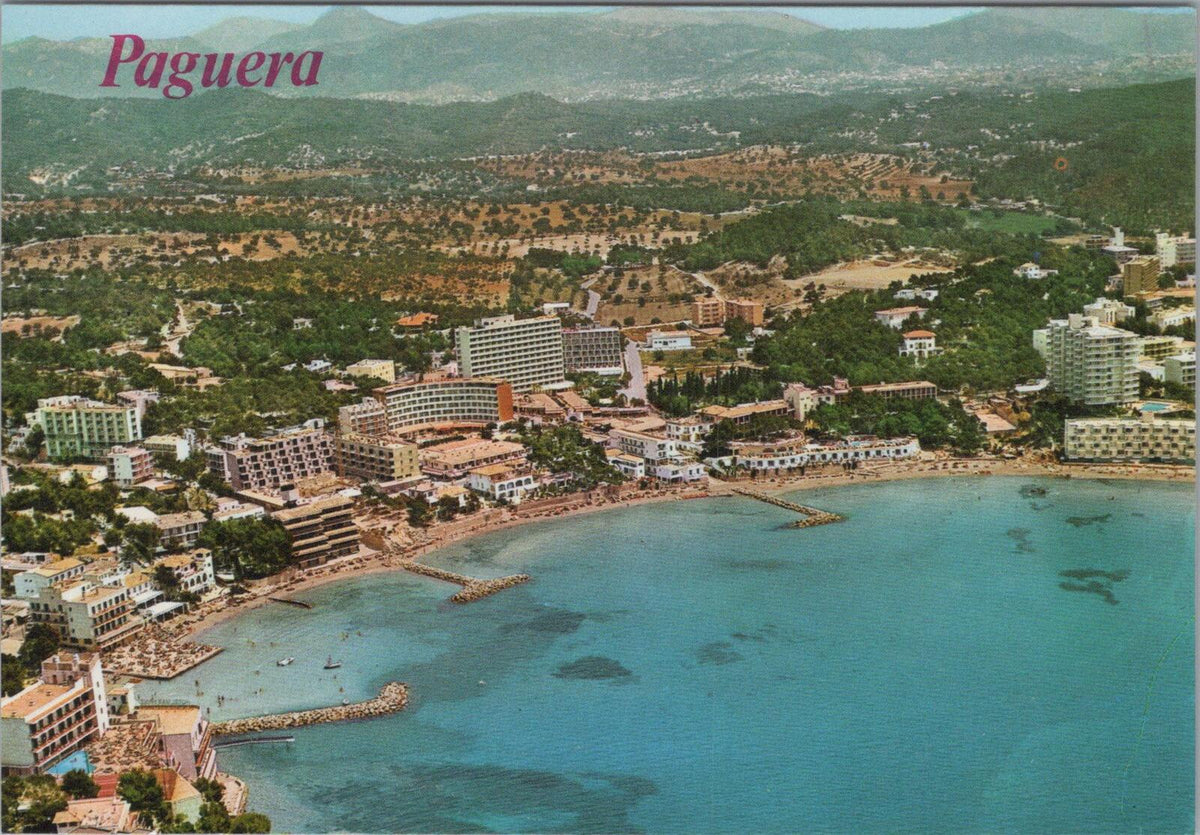 Spain Postcard: Paguera Vista Aerea Mallorca Balearic Islands 1970s  XT3250
