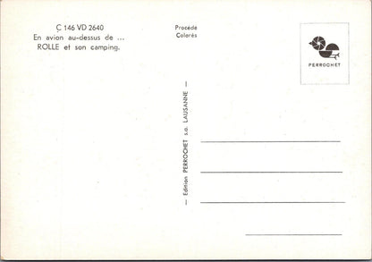 Switzerland Postcard: Rolle Et Son Camping Aerial View Vaud 1960s Chrome XT3256