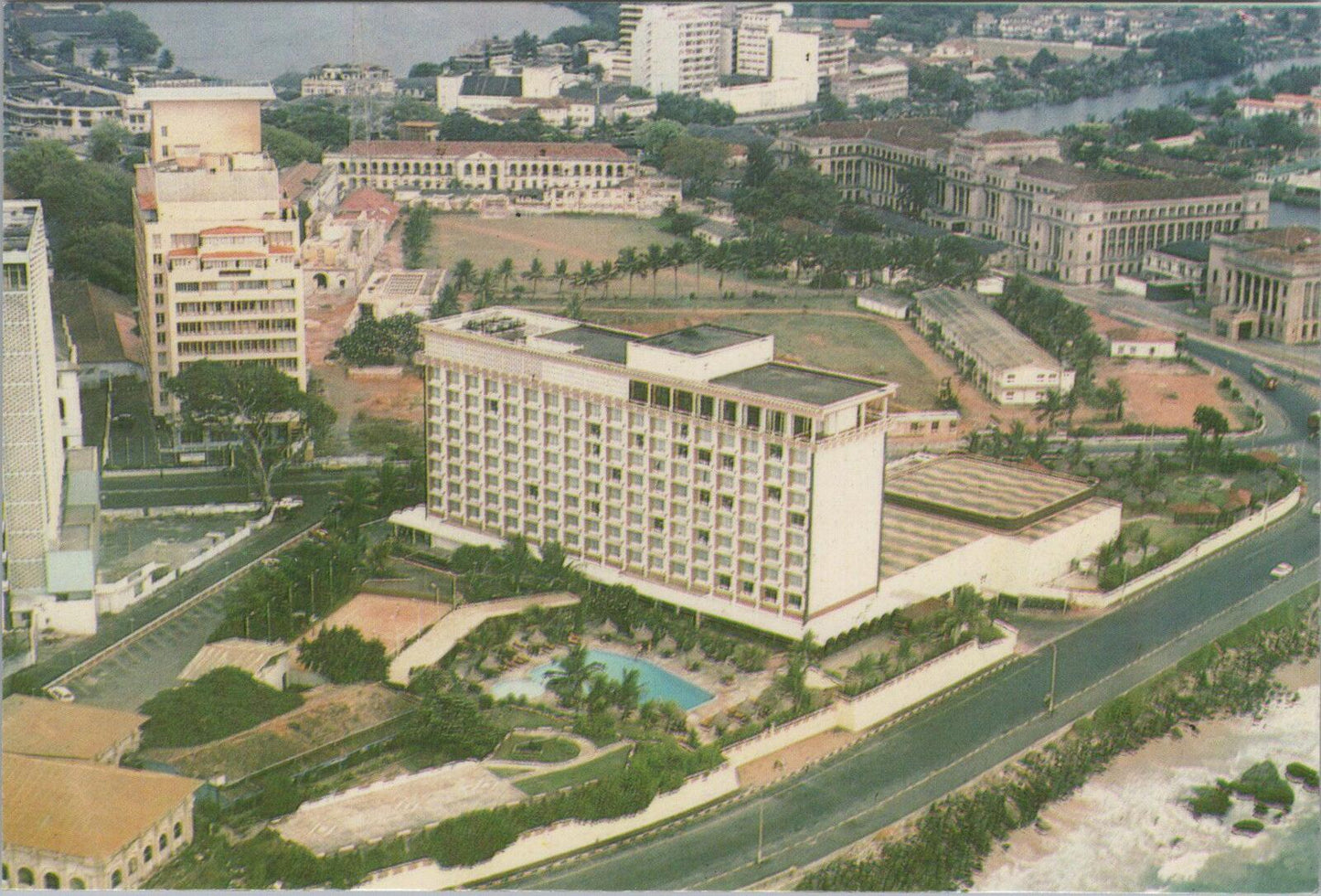 Sri Lanka Postcard:Colombo Fort Hotel Ceylon InterContinental 1981 Chrome XT3259