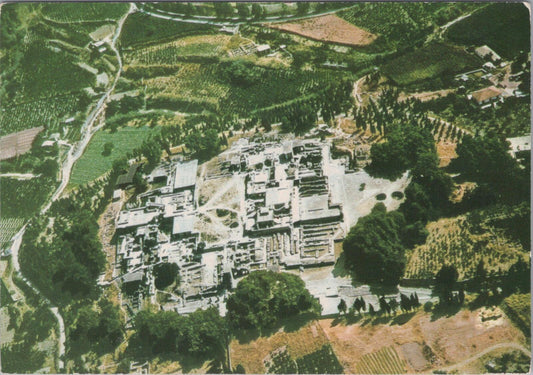 Greece Postcard: Crete Knossos Palace Aerial View Minoan Ruins 1970s  XT3261
