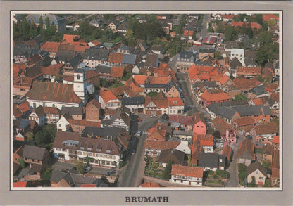 France Postcard: Brumath Vue Aerienne Bas Rhin Aerial View 1980s Chrome XT3263