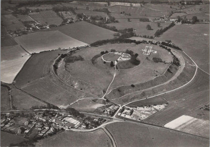 Wiltshire Postcard: Old Sarum Hill Fort Salisbury Air View 1960s Chrome XT3269