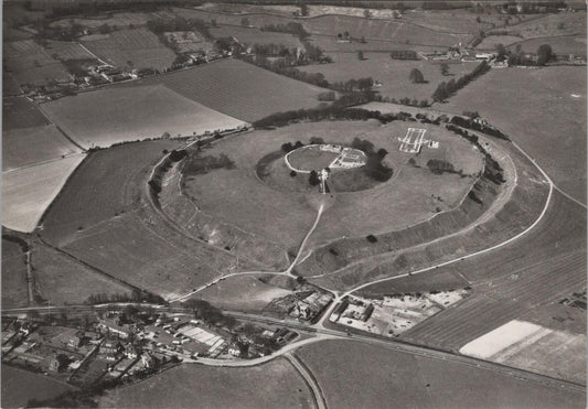 Wiltshire Postcard: Old Sarum Hill Fort Salisbury Air View 1960s Chrome XT3269