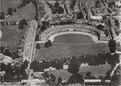 Somerset Postcard: Royal Crescent Bath Georgian Architecture Aerial View XT3270