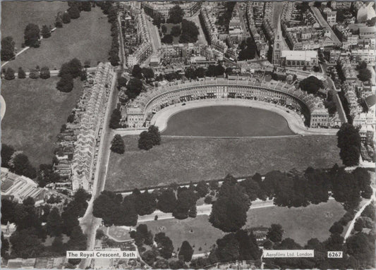 Somerset Postcard: Royal Crescent Bath Georgian Architecture Aerial View XT3270