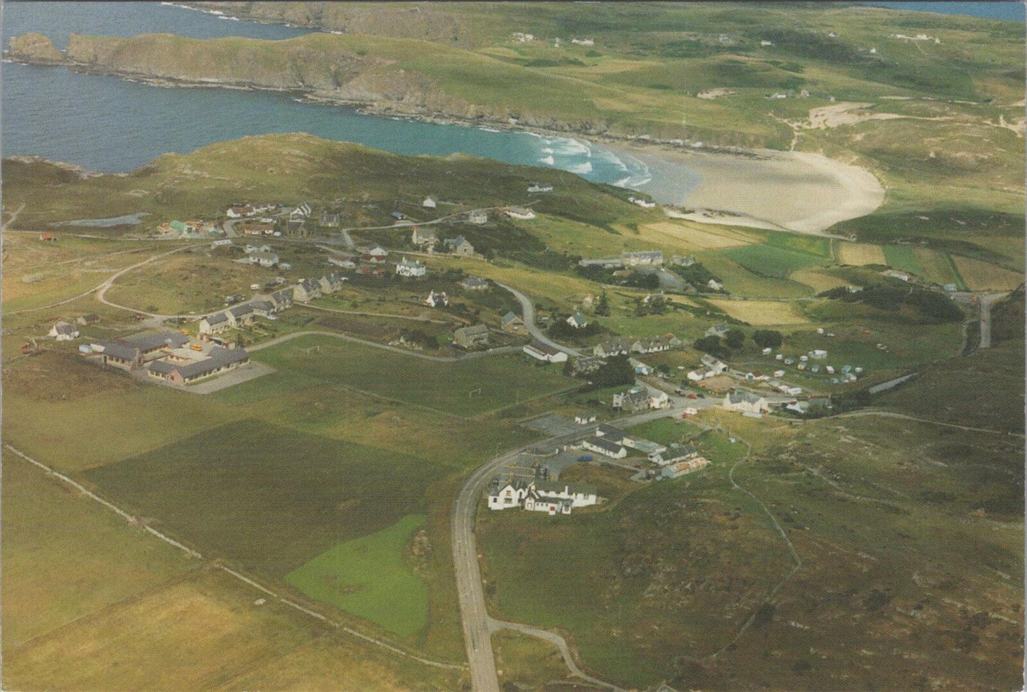 Sutherland Postcard: Bettyhill Mary Mackay Post Office Aerial View  XT3278