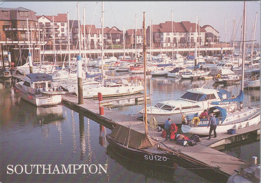 Hampshire Postcard: Southampton Ocean Village Marina View 1990s Chrome XT3285