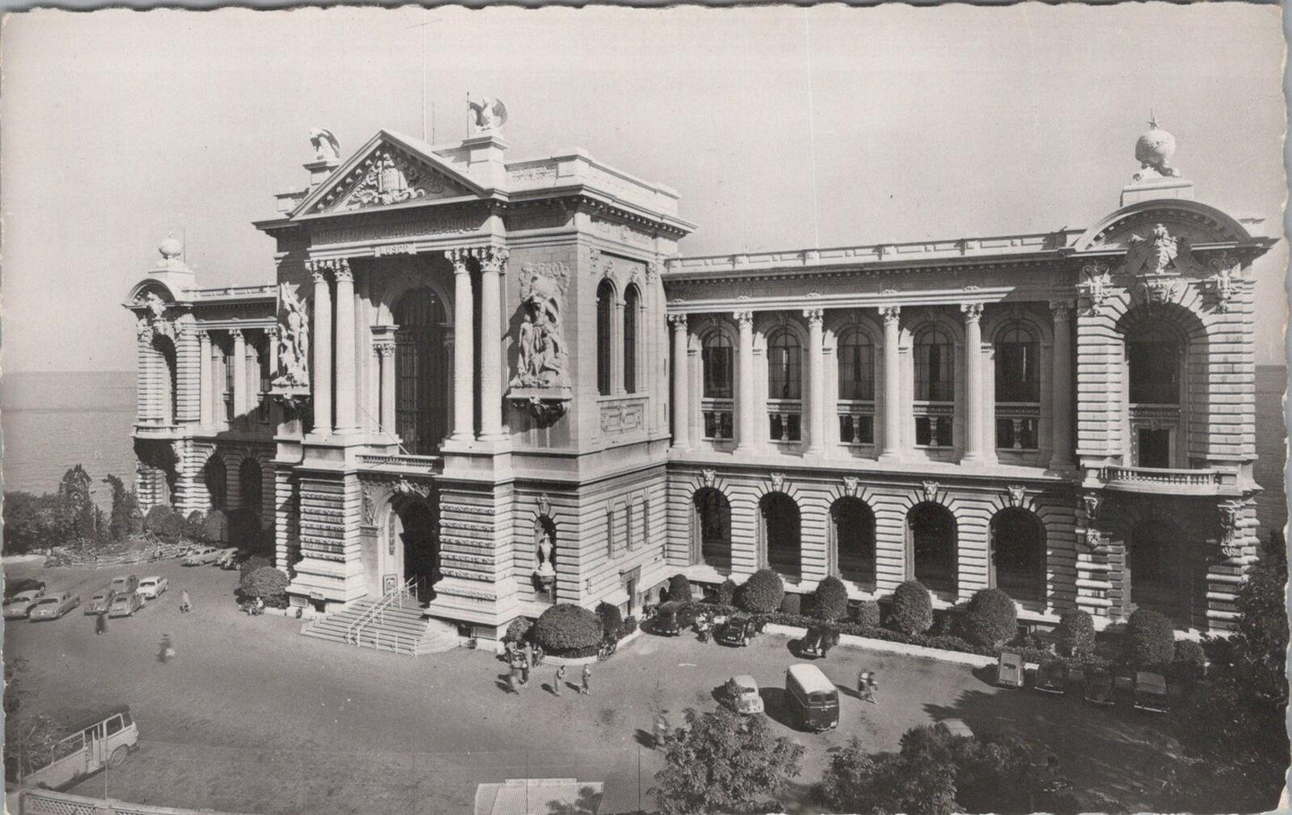 Monaco Postcard: Musee Oceanographique Palace Exterior 1950s RPPC XT3095
