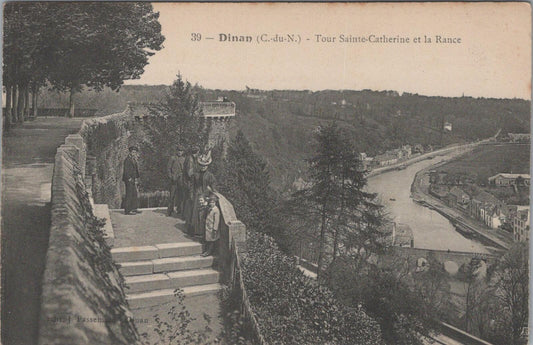 France Postcard: Dinan Tour Sainte Catherine Valley Rance 1911 XT3103