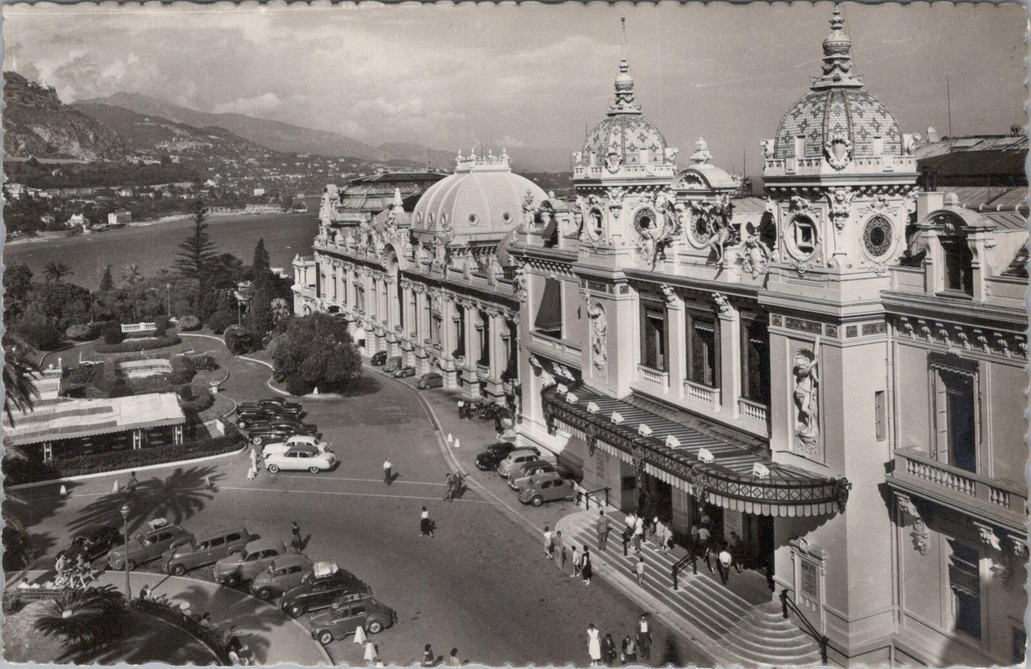 Monaco Postcard: Monte Carlo Casino Palace Architecture 1950s RPPC XT3110