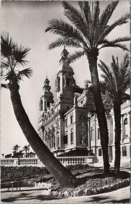 Monaco Postcard: Monte Carlo Casino Palm Trees Gardens 1950s XT3111