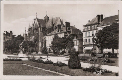 France Postcard: Troyes Jardin de la Prefecture Eglise Saint-Urbain 1950s XT3119