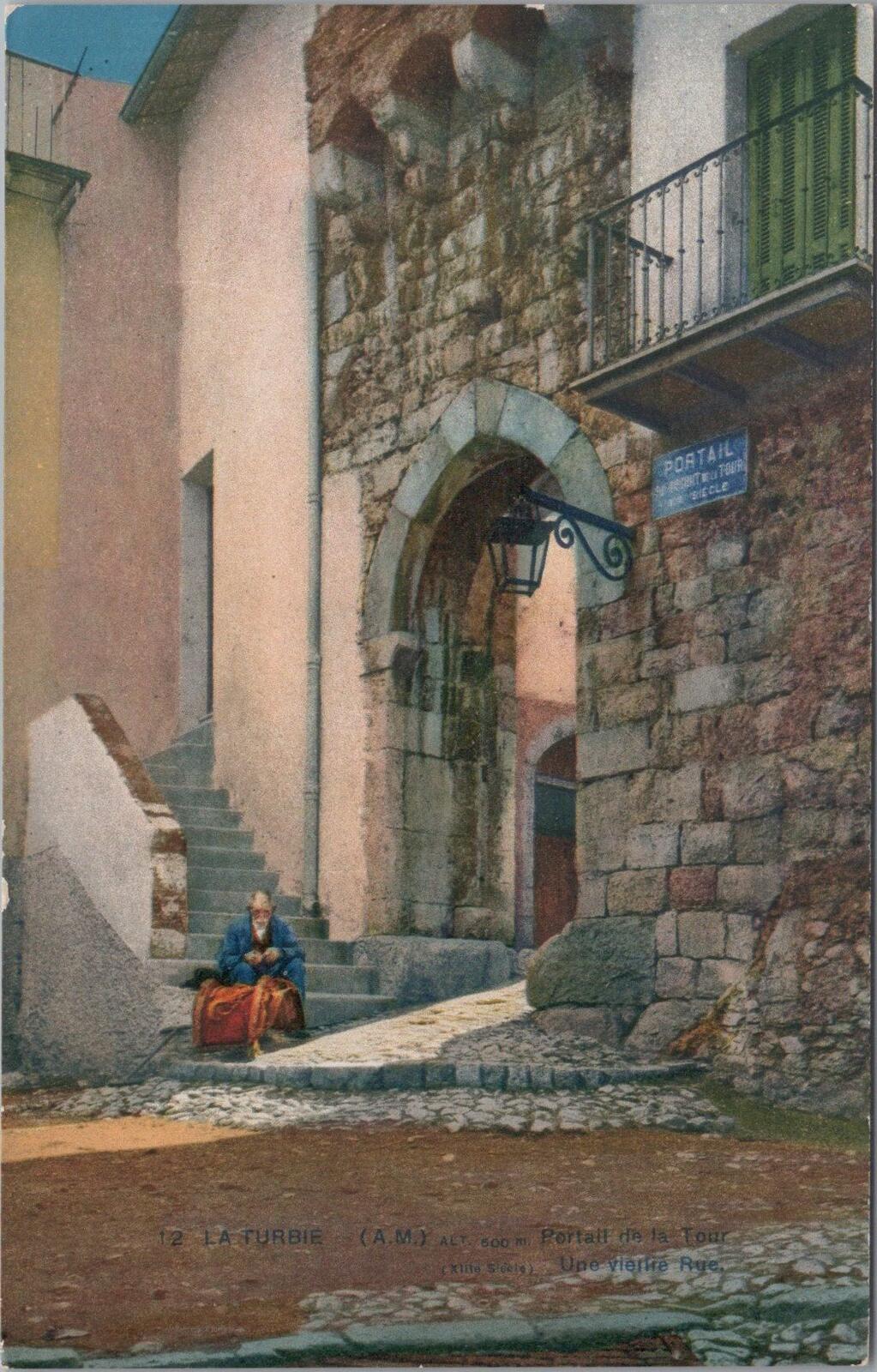 France Postcard: La Turbie Portail de la Tour Une vieille rue  XT3121