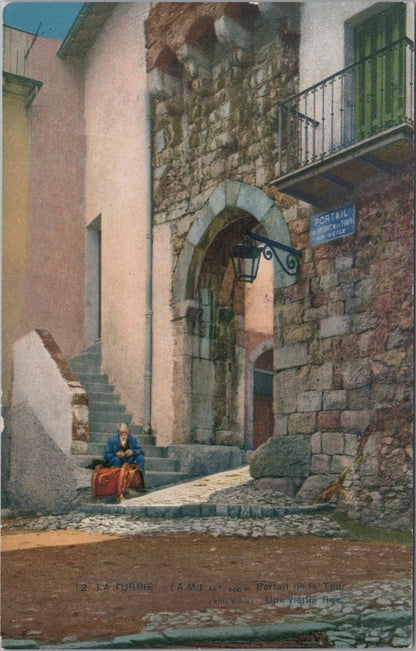France Postcard: La Turbie Portail de la Tour Une vieille rue  XT3121