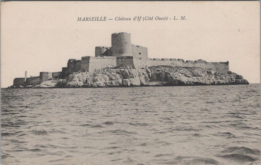 France Postcard: Marseille Chateau d'If Island Fortress Castle Sea View  XT3350