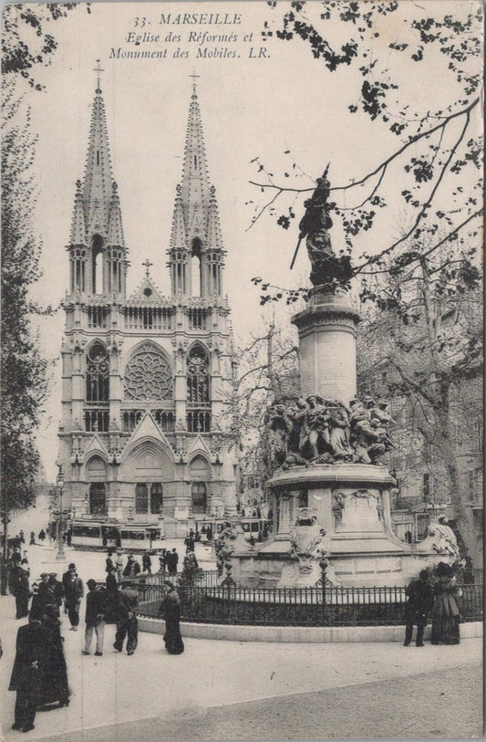 France Postcard: Marseille Eglise des Reformes Monument des Mobiles XT3354