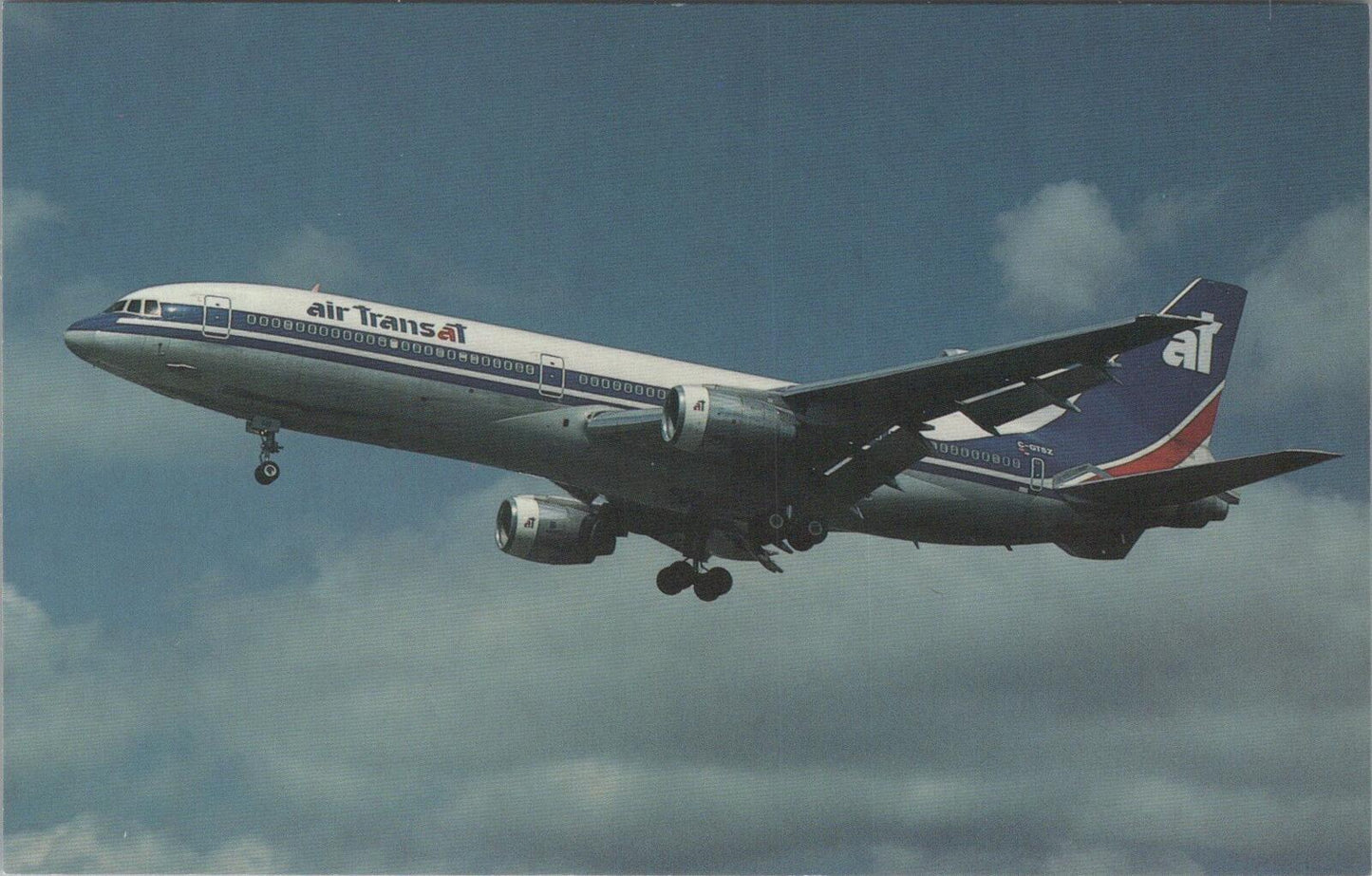 Aviation Postcard: Air Transat Lockheed L-1011 TriStar Jet Plane Gatwick XT3374