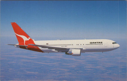 Aviation Postcard: Qantas Boeing 767 Extended Range Jet Plane In-Flight XT3375