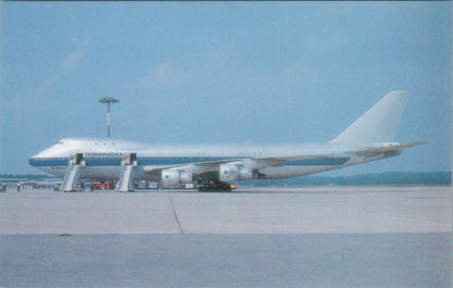 Dominican Republic Postcard: Dominicana Boeing 747-123 Jumbo Jet N9665 XT3383