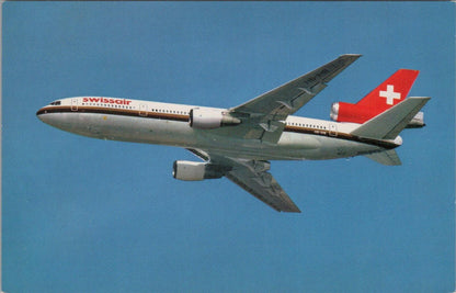 Switzerland Postcard: Swissair McDonnell Douglas DC-10-30 Jet Plane  XT3385