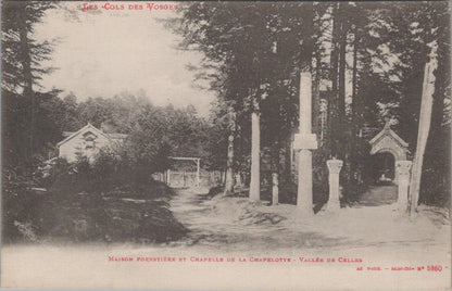 France Postcard: Les Cols des Vosges Maison Forestiere Chapelle  XT3392