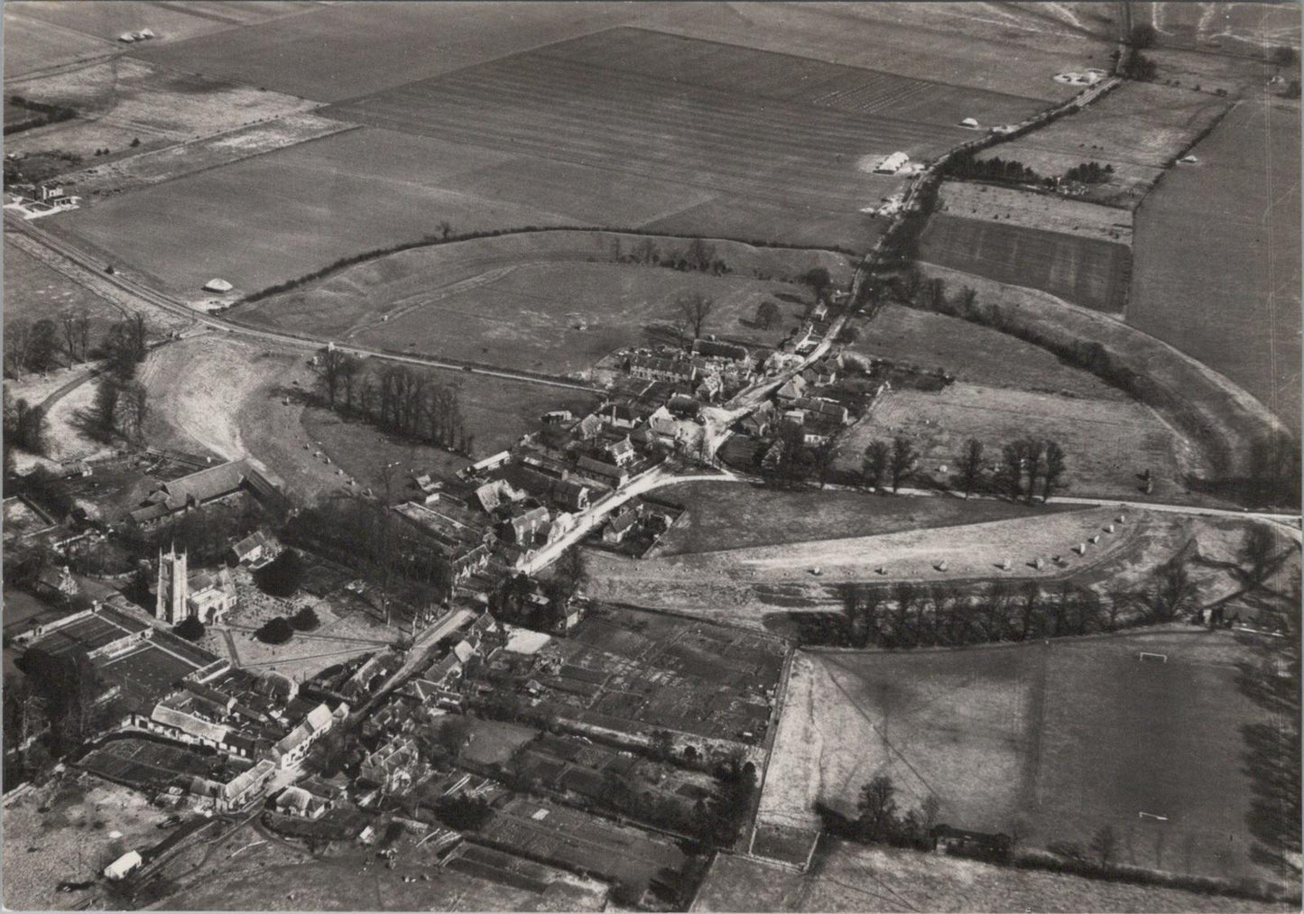 Wiltshire Postcard - Aerial View of Avebury From The South West  RR23200