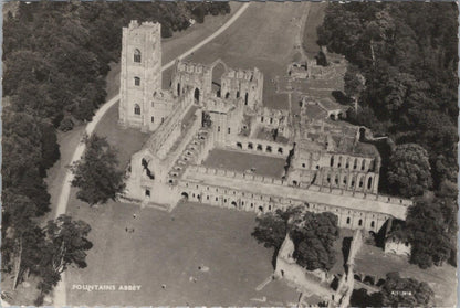 Yorkshire Postcard - Aerial View of Fountains Abbey  RR23225