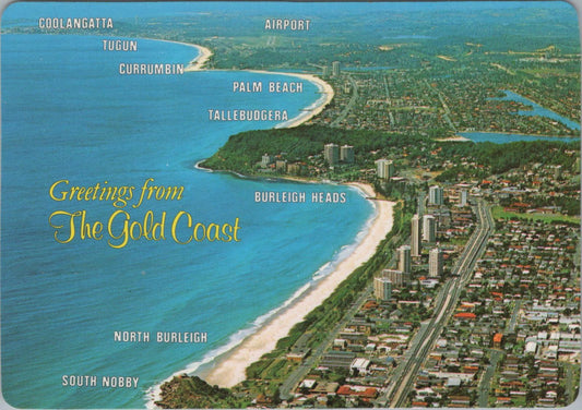 Australia Postcard-Aerial View of Burleigh Heads, Gold Coast, Queensland RR23241