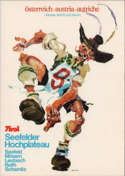 Sports Postcard - Athletics, Tirol, Austria, Original Seefelder Bauer RR23250