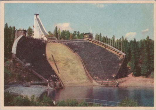 Sports Postcard - Oslo, Norway, Holmenkollen Ski Jumping Hill   RR23254