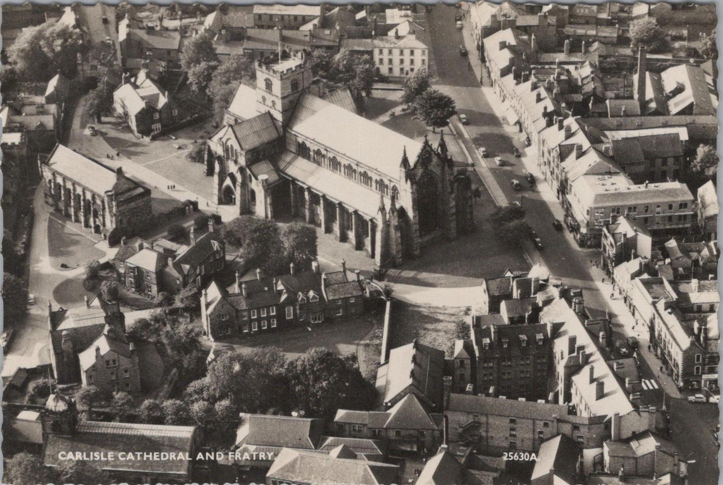 Cumbria Postcard - Aerial View of Carlisle Cathedral and Fratry  RR23269