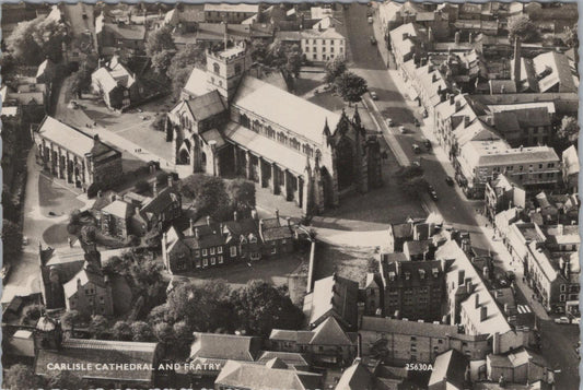 Cumbria Postcard - Aerial View of Carlisle Cathedral and Fratry  RR23269