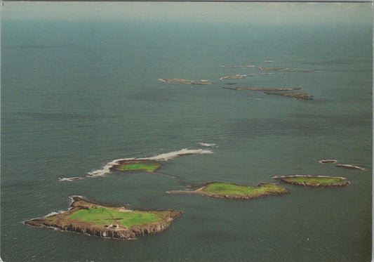 Northumberland Postcard - Aerial View of The Farne Islands From The West RR23270