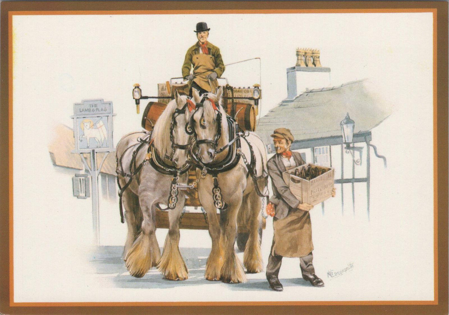 Country Crafts Postcard - Delivery Day, Artist Malcolm Greensmith RR23284