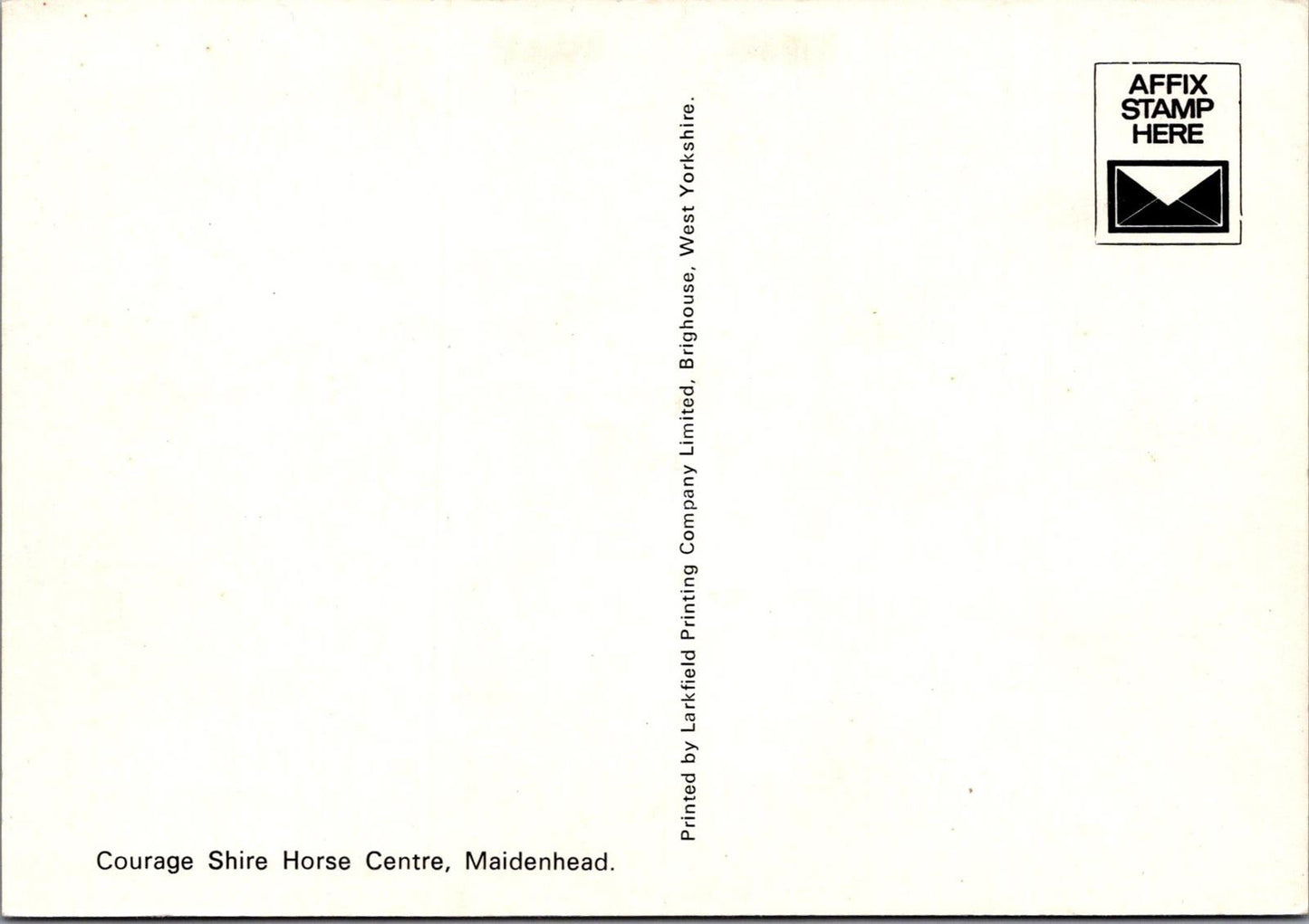 Berkshire Postcard - Courage Shire Horse Centre, Maidenhead  RR23286
