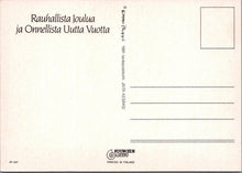 Load image into Gallery viewer, Finnish Greeting Postcard-Finland, Peaceful Christmas and Happy New Year RR23296
