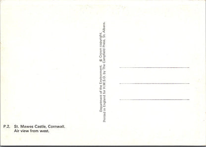 Cornwall Postcard - Aerial View of St Mawes Castle From The West  RR23305
