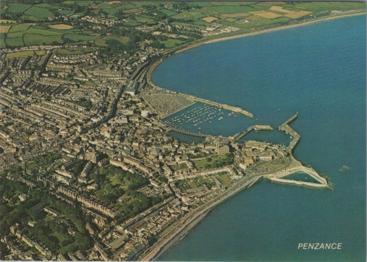 Cornwall Postcard - Aerial View of Penzance   RR23308