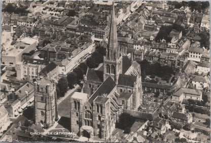 Sussex Postcard - Aerial View of Chichester Cathedral   RR23312