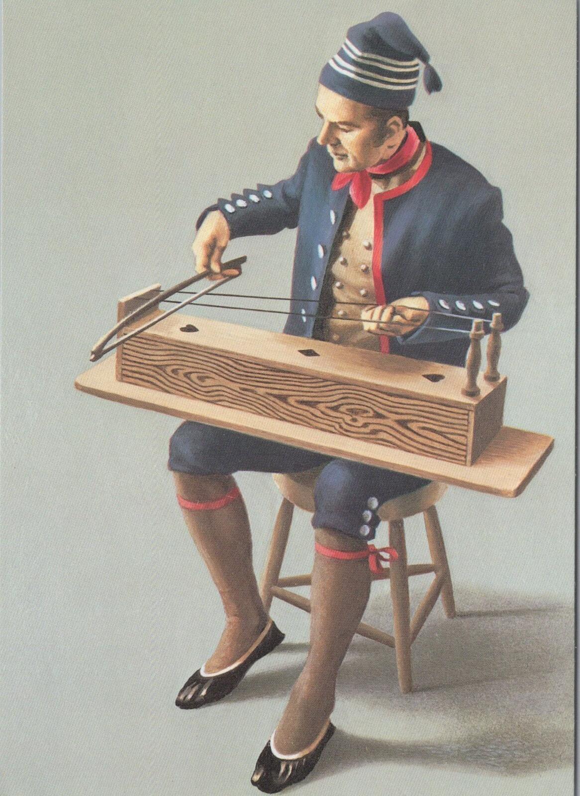 Iceland Postcard:Traditional Icelandic Musician Playing a Fiðla Box FiddleXT2204