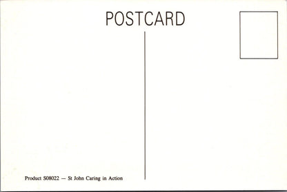 Medical Postcard: St John Ambulance Crew with Patient and Ambulance  XT2216