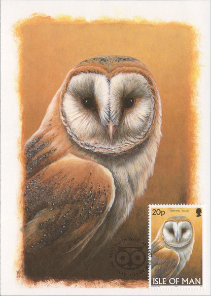 Isle of Man Postcard: Barn Owl Stamp Design by Dr. Jeremy Paul XT2221