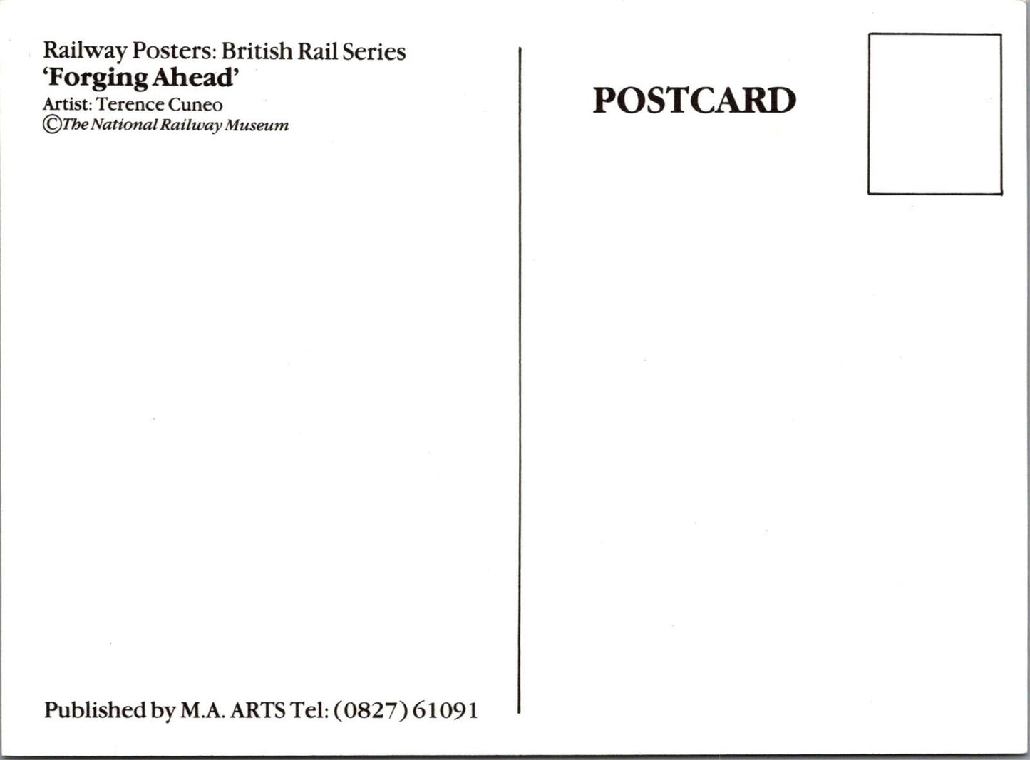 Railway Postcard: British Rail Series Terence Cuneo Britannia Steam Loco XT2232