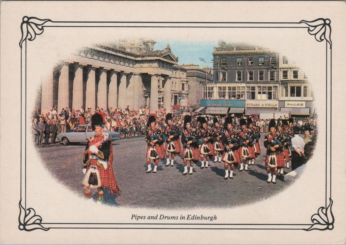Scotland Postcard: Pipes and Drums in Edinburgh, Marching Band XT2233