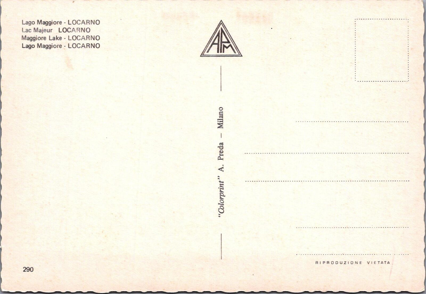 Switzerland Postcard: Locarno Lake Maggiore Cardada Cable Car  XT2251