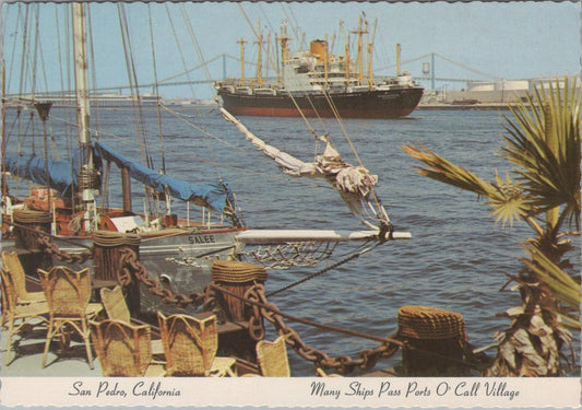 California Postcard: San Pedro Ports O' Call Village Los Angeles Harbour  XT2258
