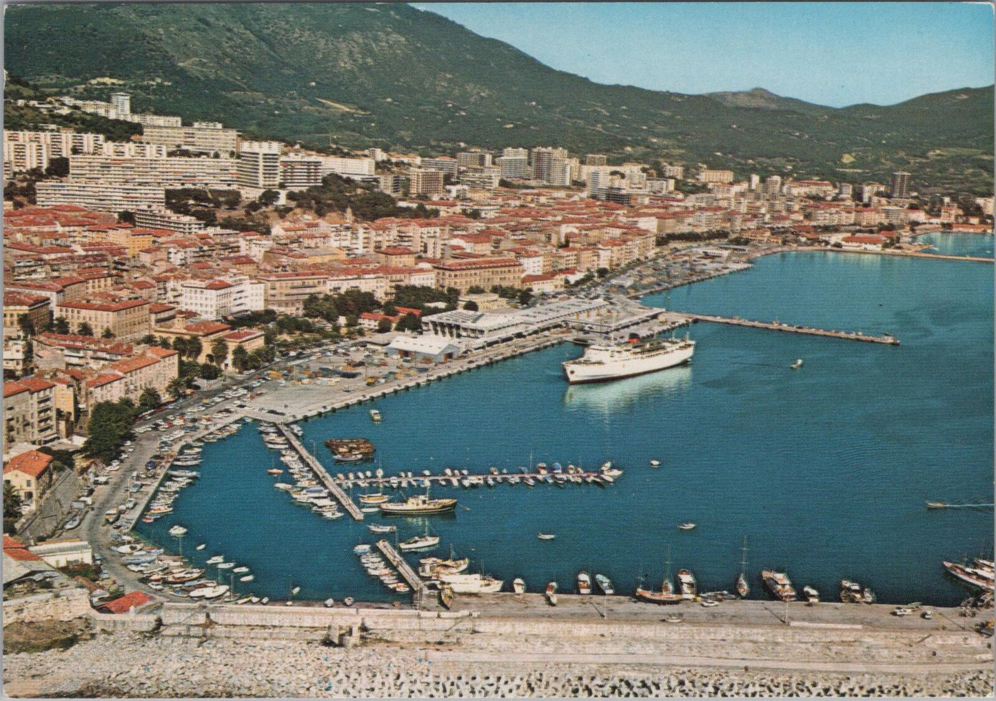Corsica Postcard: Ajaccio Marina and City View Le Port de Plaisance XT2260