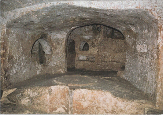 Malta Postcard: St. Paul’s Catacombs Rabat Agape Table  XT2265