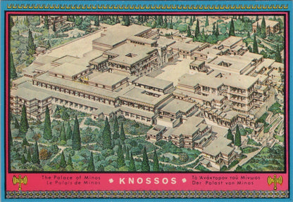 Greece Postcard: Crete The Palace of Minos Knossos Reconstruction   XT2267