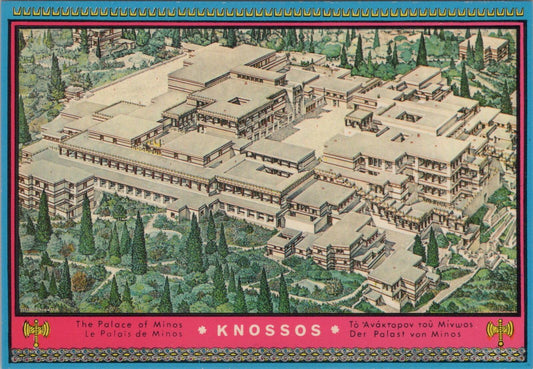 Greece Postcard: Crete The Palace of Minos Knossos Reconstruction   XT2267